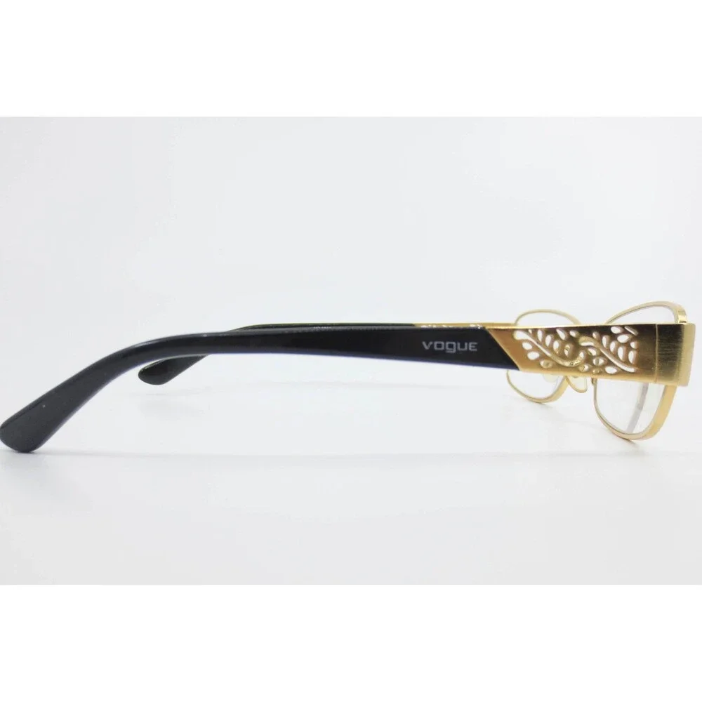Vogue VO 3892-I 280 Gold Black Filigree Rectangular Eyeglasses Frames 51-17-135